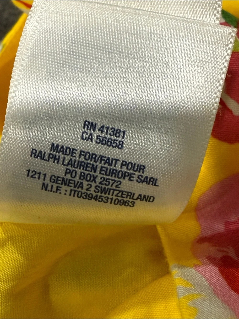 Polo Ralph Lauren Girls Yellow Floral Cotton Dress Striped Sash Size 4 Princess